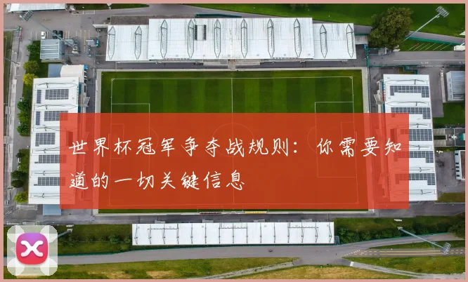 世界杯冠军争夺战规则:你需要知道的一切关键信息